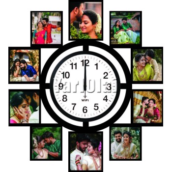 Personalized Square Shaped Wall Clock With Picture